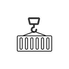 Aufkleber - Crane icon. Element of global logistics icon for mobile concept and web apps. Thin line Crane icon can be used for web and mobile