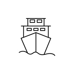 Poster - Ship icon. Element of global logistics icon for mobile concept and web apps. Thin line Ship icon can be used for web and mobile