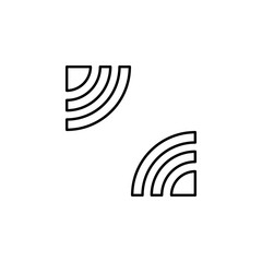 Aufkleber - Signal sign icon. Element of image sign for mobile concept and web apps illustration. Thin line icon for website design and development, app development. Premium icon