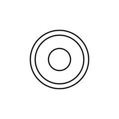 Aufkleber - Rec sign icon. Element of image sign for mobile concept and web apps illustration. Thin line icon for website design and development, app development. Premium icon