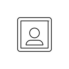 Poster - Portrait sign icon. Element of image sign for mobile concept and web apps illustration. Thin line icon for website design and development, app development. Premium icon