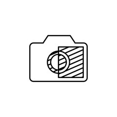 Poster - Camera sign icon. Element of image sign for mobile concept and web apps illustration. Thin line icon for website design and development, app development. Premium icon