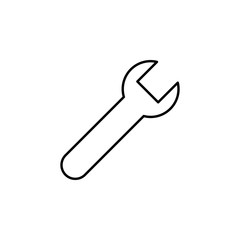 Poster - wrench. Element of construction icon for mobile concept and web apps. Thin line wrench can be used for web and mobile