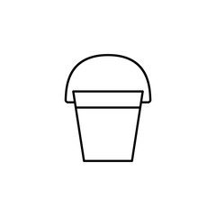 Aufkleber - bucket. Element of construction icon for mobile concept and web apps. Thin line bucket can be used for web and mobile