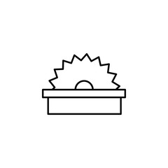 Poster - power saw. Element of construction icon for mobile concept and web apps. Thin line power saw can be used for web and mobile