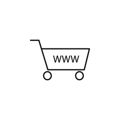 Poster - shopping sites icon. Element of commerce icon for mobile concept and web apps. Thin line shopping sites icon can be used for web and mobile