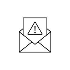 Poster - letter of warning icon. Element of data security icon for mobile concept and web apps. Thin line letter of warning icon can be used for web and mobile