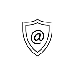 Poster - protection of mail icon. Element of data security icon for mobile concept and web apps. Thin line protection of mail icon can be used for web and mobile