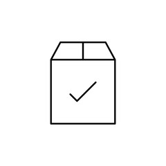 Poster - check of goods icon. Element of electronic commerce icon for mobile concept and web apps. Thin line check of goods icon can be used for web and mobile