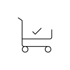 Poster - purchase check icon. Element of electronic commerce icon for mobile concept and web apps. Thin line purchase check icon can be used for web and mobile
