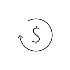 Poster - dollar symbol icon. Element of electronic commerce icon for mobile concept and web apps. Thin line dollar symbol icon can be used for web and mobile