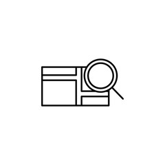 Poster - search for a location icon. element of logistics icon for mobile concept and web apps. thin line sea