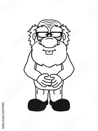 Klein Opa Alt Grossvater Papa Hornbrille Bart Nerd Geek Lustig Comic Cartoon Clipart Gesicht Kopf Stock Illustration Adobe Stock
