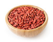 © Da-ga - Dried goji berries in wooden bowl isolated on white background with clipping path