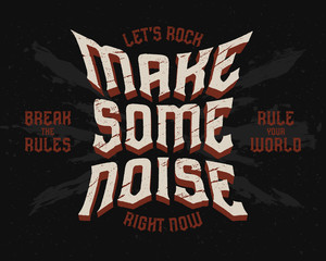 Poster - poster with gothic lettering composition and text quote 