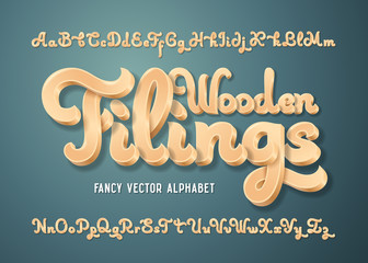 Poster - fancy vector alphabet set with nice layered 3d effect