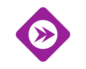 Canvas Print - fast forward icon sign symbol logo vector image direction arrow