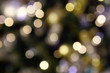 Blurred shiny background white, yellow and blue colors for New Year and Christmas theme with copy space.