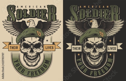 Skull t-shirt print concept