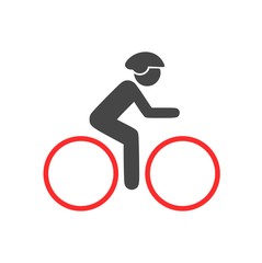 Poster - The cyclist icon, The man on a bicycle logo