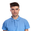 © Viorel Sima - young casual man thinks and looks up to side