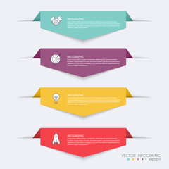 Aufkleber - Vector info graphics for your business presentations. Can be used for website layout, numbered banners, diagram, horizontal cutout lines, web design.