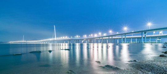 Wall Mural - bridge at night