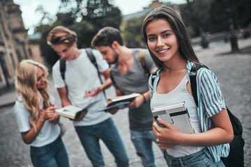 Students near university