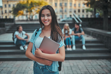 Students near university