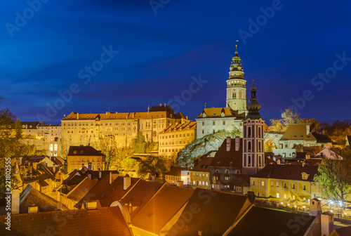 Cesky Krumlov cityscape in Czech Republic Slika na platnu