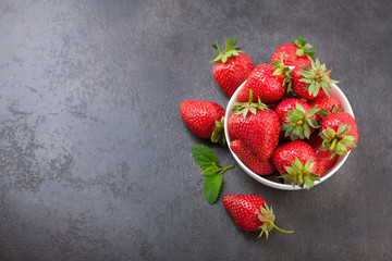 Wall Mural - Fresh red strawberry