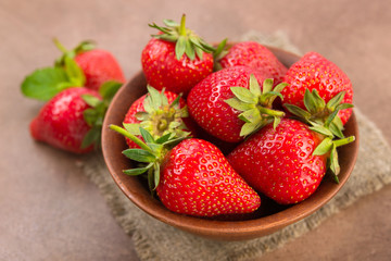 Wall Mural - Fresh red strawberry