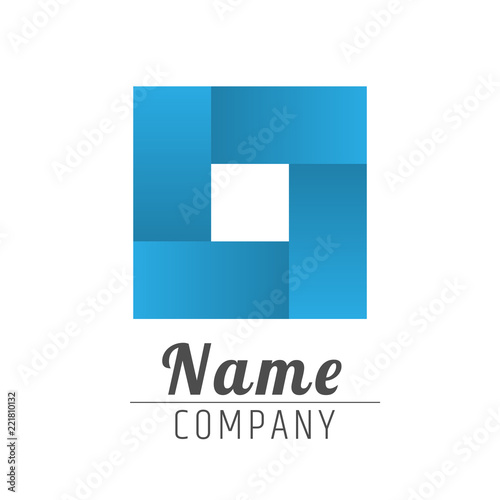 Fotografia, Obraz universal geometric logo in the form of a square.