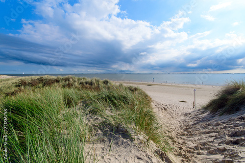 Nordsee, Strand Auf Langeoog: Dünen, Meer, Entspannung, Auszeit, Ruhe ...