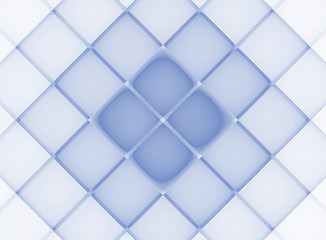 Fototapete - Cells. Abstract blue grid on a white background