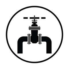 Poster - Icon of Pipe with valve