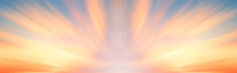 Wall Mural - buddhist golden yellow concept：sunset / sunrise with clouds