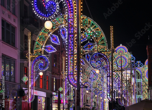 Fotografía Festival of light at Szeroka street in Torun. Poland