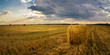 © 7ynp100 - осенний пейзаж в поле с сеном вечером, Россия, Урал