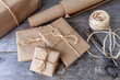 © Alvaro - Christmas gift pack with rustic background