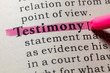 definition of testimony