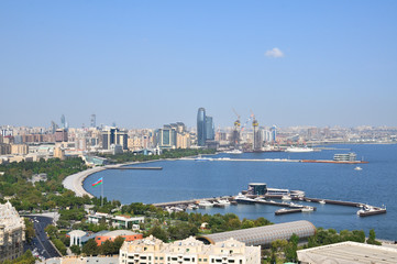 Wall Mural - Baku, panoramic view from the mountain park