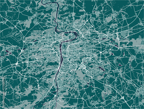 Cuadros en Lienzo map of the city of Prague, Czech Republic