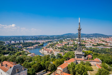 Sticker - Vue de Lyon vu depuis la basilique de Fourvière