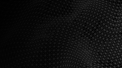 Poster - Abstract lines background. Connection structure. Geometric background. Abstract polygonal space. 4k rendering.
