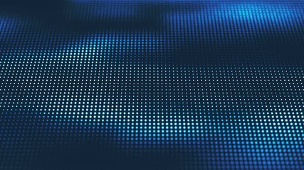 Poster - halftone style background with moving particles. abstract digital waves in a cyberspace. seamless lo