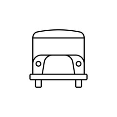 Poster - school bus icon. Element of school icon for mobile concept and web apps. Thin line school bus icon can be used for web and mobile