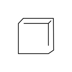 Poster - cube geometry icon. Element of school icon for mobile concept and web apps. Thin line cube geometry icon can be used for web and mobile