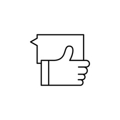 Poster - like comment icon. Element of seo and online marketing icon for mobile concept and web apps. Thin line like comment icon can be used for web and mobile