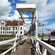 Weiße Brücke in Tönning, Schleswig-Holstein in Norddeutschland